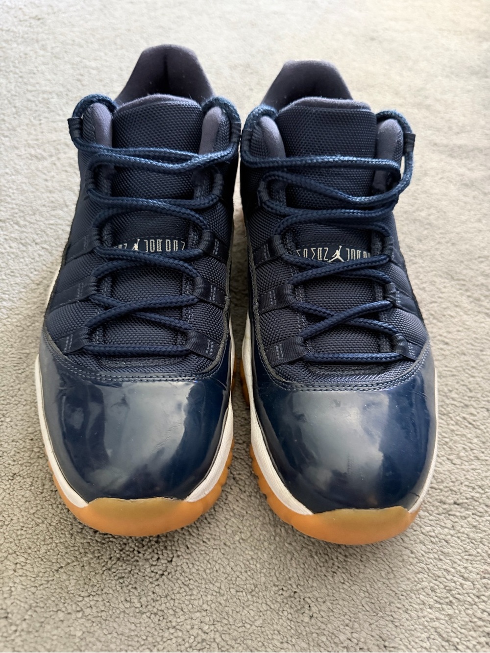Air Jordan 11 Low, Navy / Gum, Men’s Size 10.5